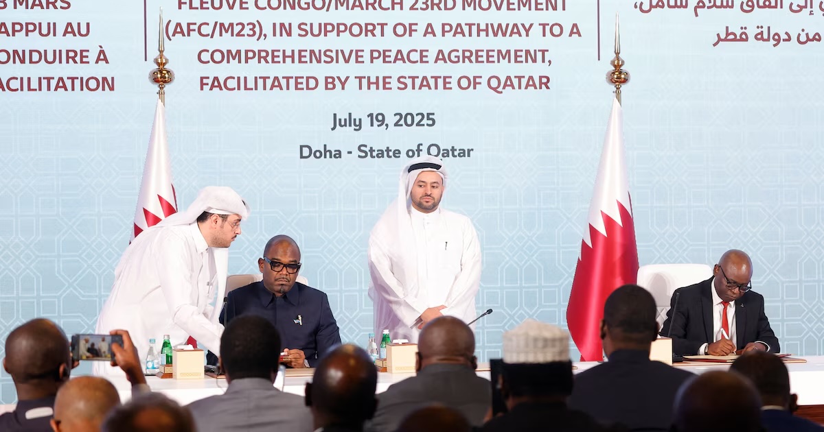 La Déclaration de principes signée ce 19 juillet 2025 à Doha entre le gouvernement congolais et le RDF/M23