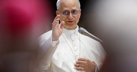 Pope Leo speaking at Vatican conference on Middle East humanitarian crisis