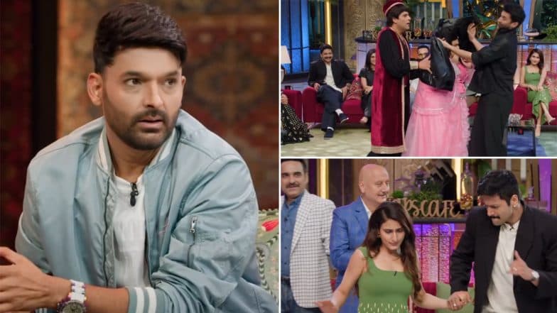 Celebrity cast members from Metro in Dino appearing on The Great Indian Kapil Show