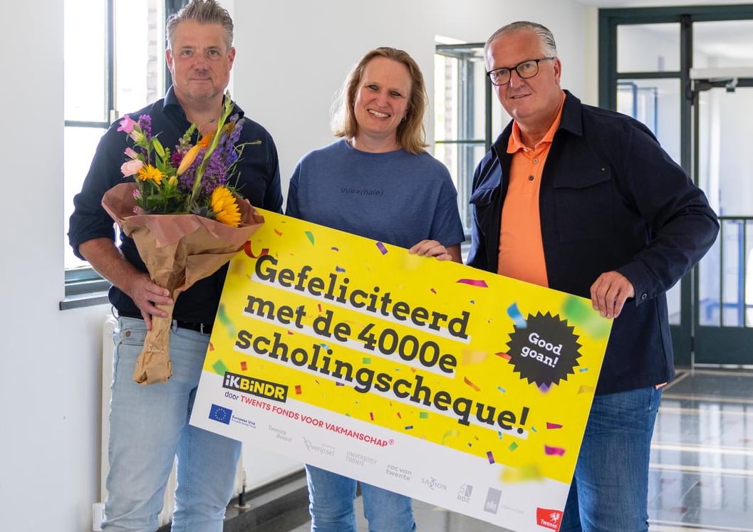 Twents Fonds voor Vakmanschap bereikt mijlpaal met 4000ste scholingscheque voor arbeidsmarktversterking