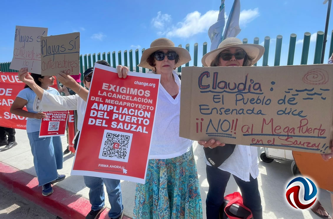 Protestas masivas empañan inauguración hospitalaria de Sheinbaum en Ensenada