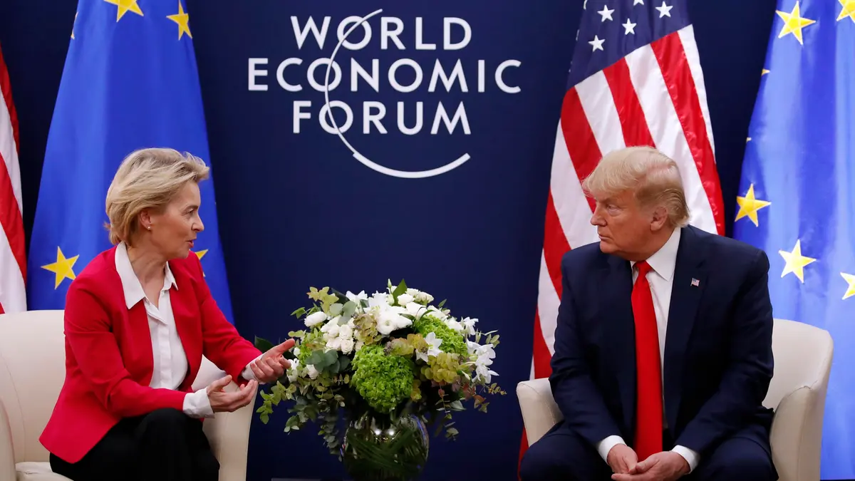 Von der Leyen and Trump Meet at Davos: EU Chief Advocates for Negotiated Trade Solution