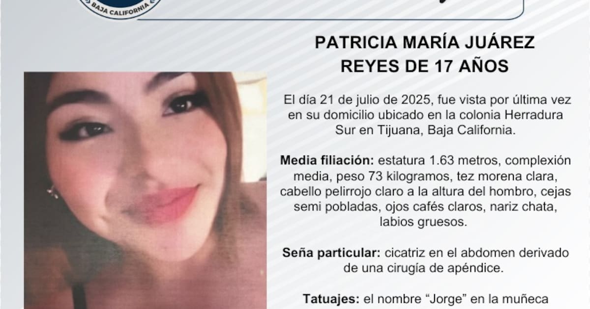 Image d'illustration pour: Se busca a Patricia María Juárez Reyes de 17 años