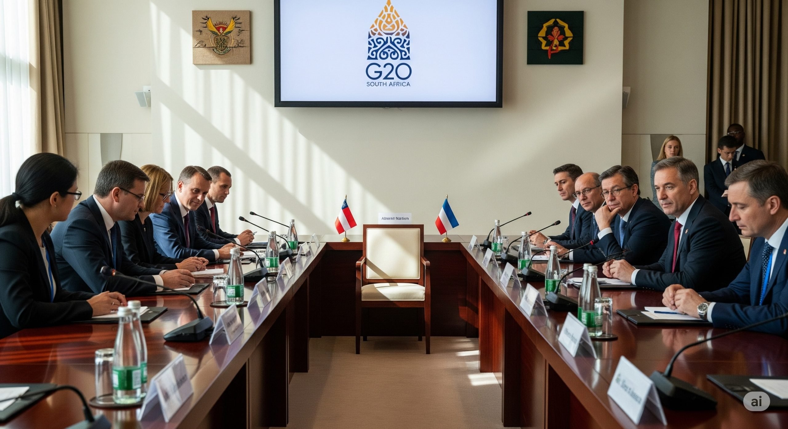 Image d'illustration pour: Sommet du G20 en Afrique du Sud : L'absence annoncée de Donald Trump soulève des interrogations diplomatiques