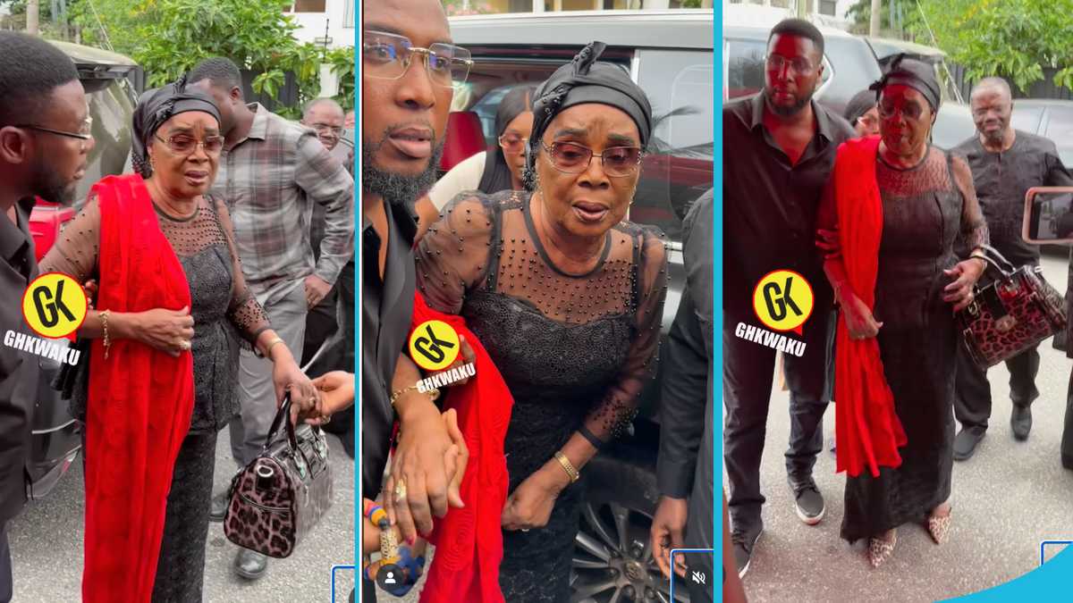 Image d'illustration pour: Maame Dokono's Temu designer bag steals the show as she visits Odo Broni to mourn Daddy Lumba