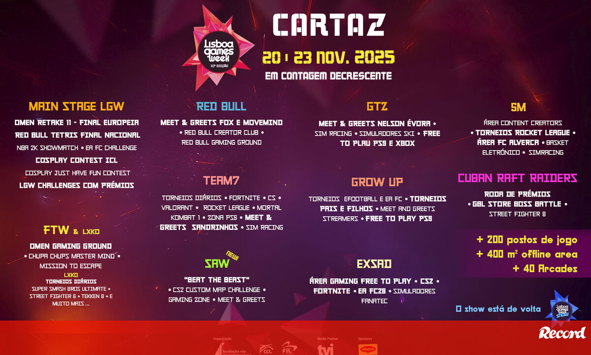 Image d'illustration pour: 10 anos de Lisboa Games Week: Evento regressa à FIL