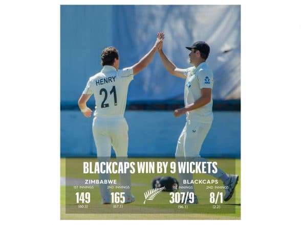 Image d'illustration pour: Sports News | Henry's Nine Scalps Power NZ to 10 10-wicket Win over Zimbabwe in 1st Test | LatestLY