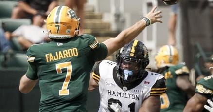 Image d'illustration pour: Tiger-Cats outlast struggling Elks 28-24 for sixth straight win