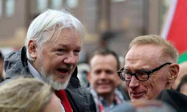 Image d'illustration pour: Assange joins pro-Palestinian protest on Sydney Harbour Bridge