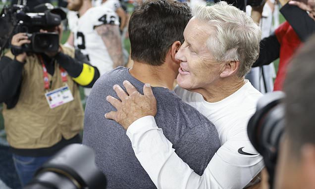 Image d'illustration pour: Raiders tie Seahawks 23-23 in Pete Carroll's Seattle return