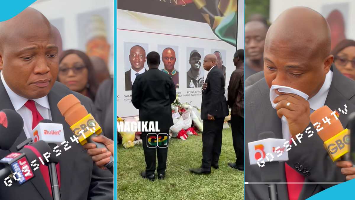 Image d'illustration pour: Samuel Okudzeto Ablakwa weeps during wreath-laying ceremony at Jubilee House, video