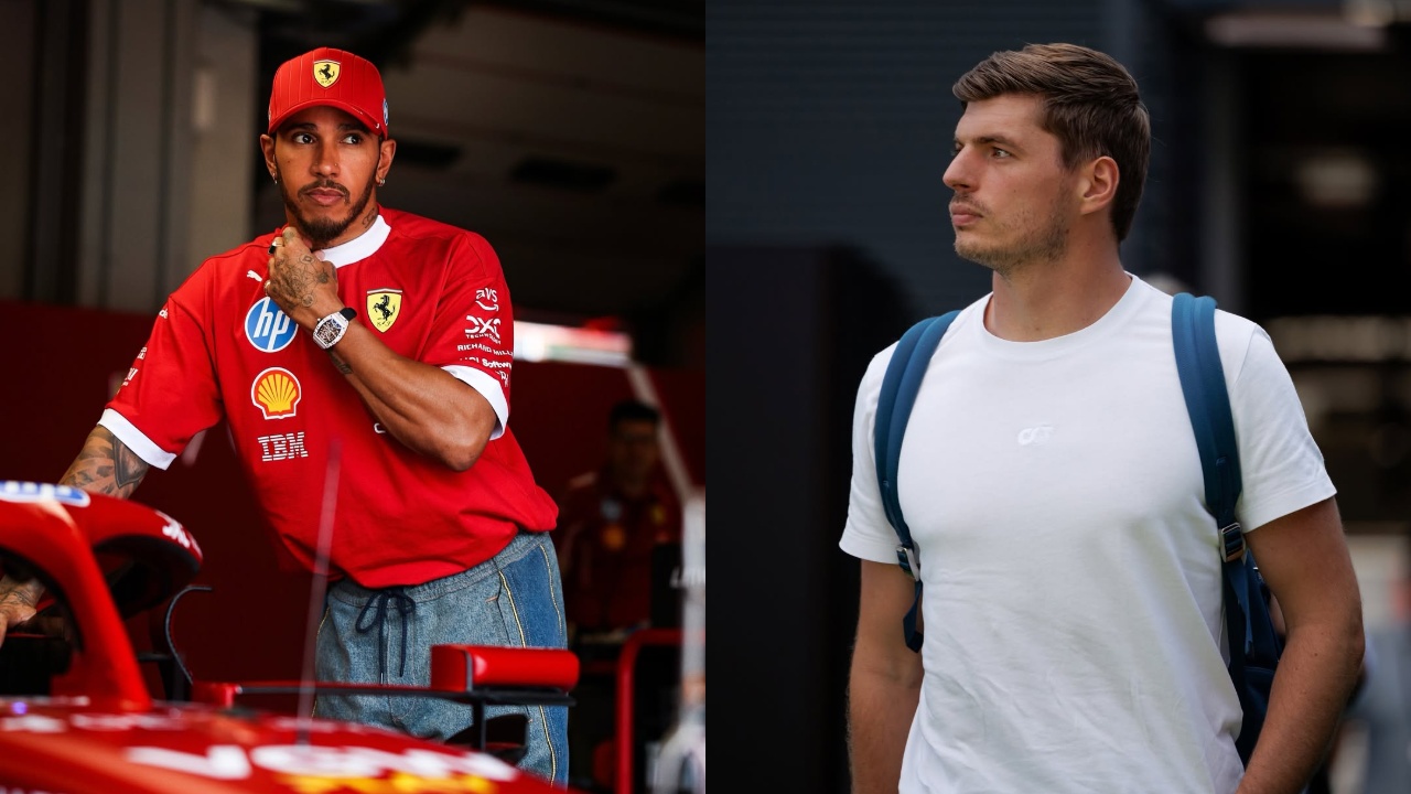 Image d'illustration pour: Disputa acirrada entre Verstappen e Hamilton quase termina em confronto no GP da Hungria - Sportbuzz