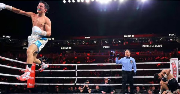 Image d'illustration pour: Histórico triunfo del argentino Mirco Cuello en Libia: noqueó en el segundo round y se consagró campeón mundial