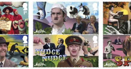 Image d'illustration pour: Britain's Royal Mail celebrates Monty Python with stamps featuring iconic sketches and characters