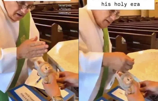 Image d'illustration pour: Sacerdote bendice a Labubu con agua bendita y desata polémica en redes | Periódico Zócalo | Noticias de Saltillo, Torreón,  Piedras Negras, Monclova, Acuña