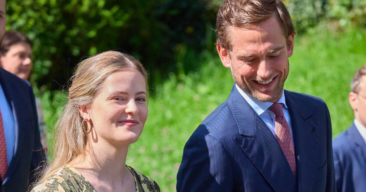 Image d'illustration pour: Première apparition de la princesse Marie Caroline radieuse avec son fiancé à quelques jours de leur mariage au Liechtenstein