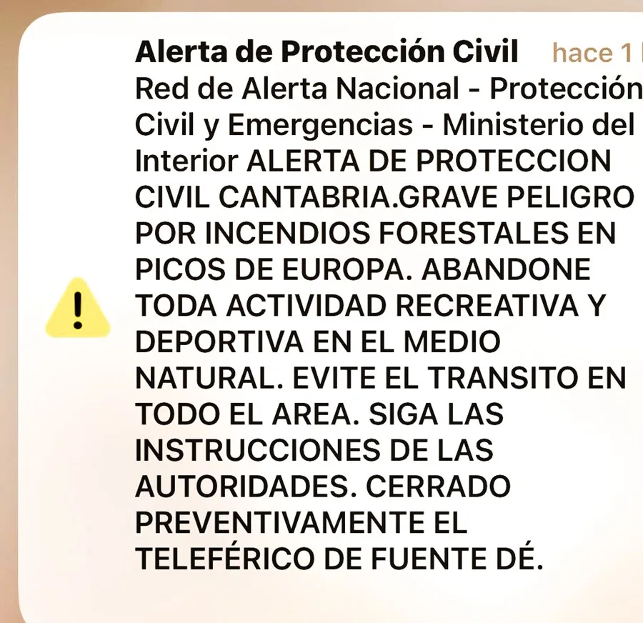 Image d'illustration pour: Tres autonomías lanzan una alerta a móviles para evitar actividades en los Picos de Europa - EFE