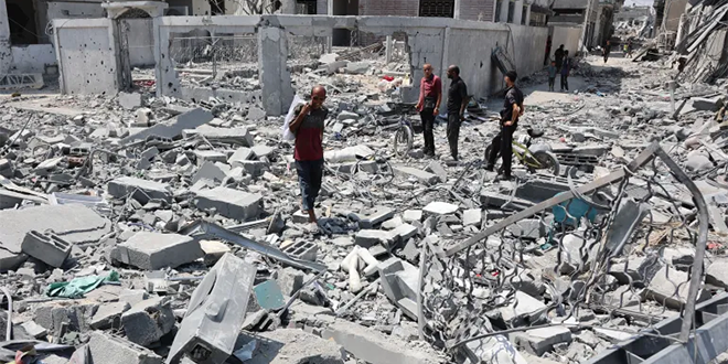 Image d'illustration pour: Euro-Med Monitor: Israel destruye el barrio de Zeitoun en Gaza como parte de un genocidio - SANA en Español