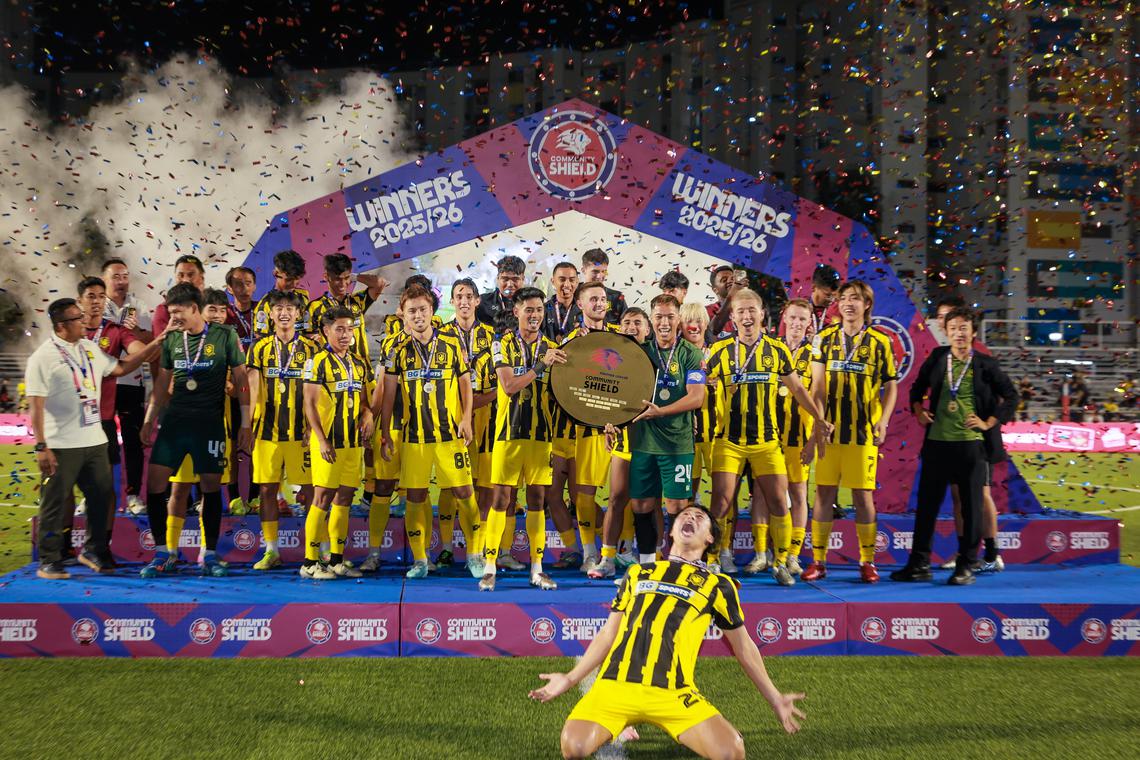 Image d'illustration pour: BG Tampines Rovers win Community Shield after beating Lion City Sailors 4-1