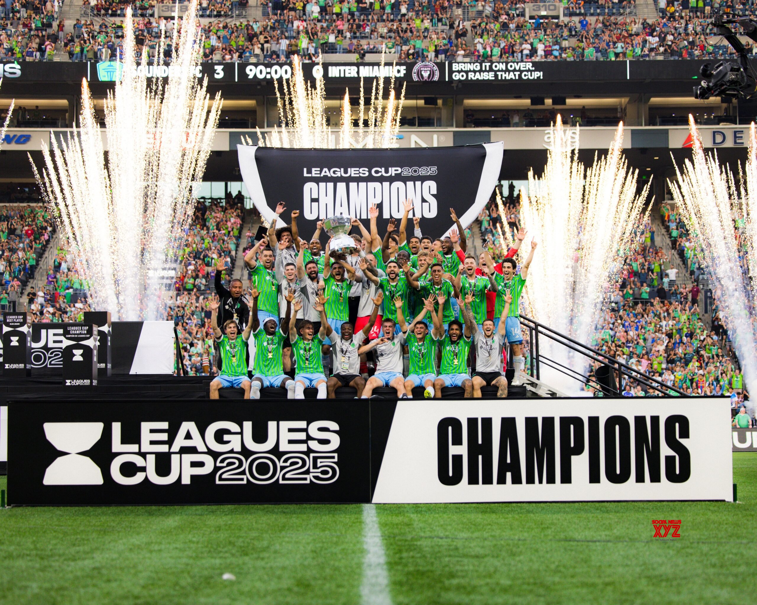 Image d'illustration pour: Seattle Sounders stun Messi's Inter Miami to win first-ever Leagues Cup title