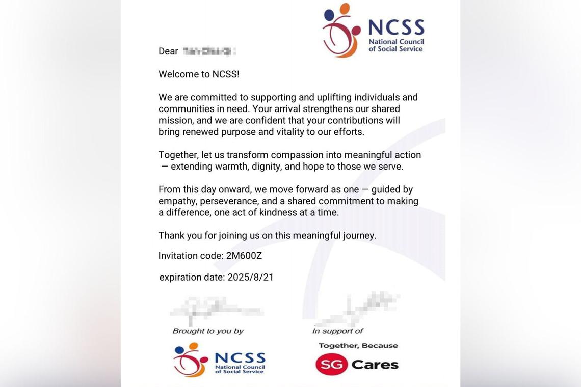 Image d'illustration pour: NCSS warns of scam invitation letter using its logo to raise funds while promising rebates