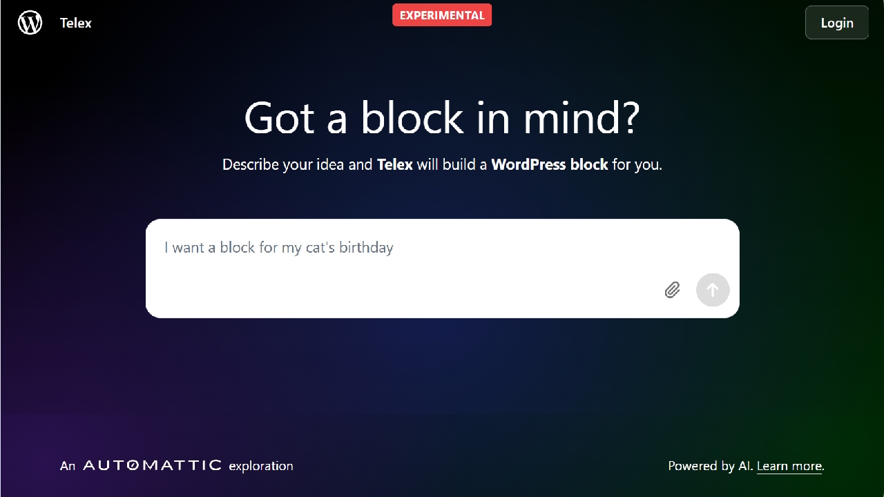 Image d'illustration pour: Automattic Pivots to AI With Experimental 'Telex' Tool For WordPress Block Creation - WinBuzzer