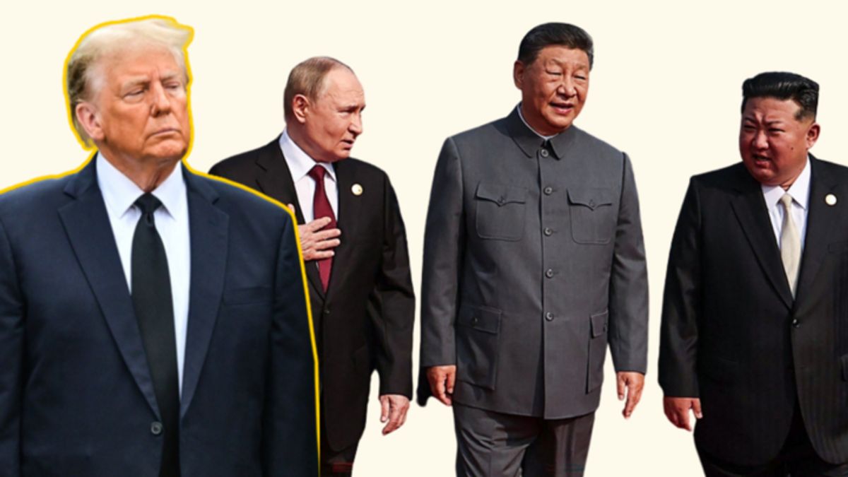 Image d'illustration pour: Examining Trump's post about Putin, Kim Jong Un and Xi Jinping conspiring against the US