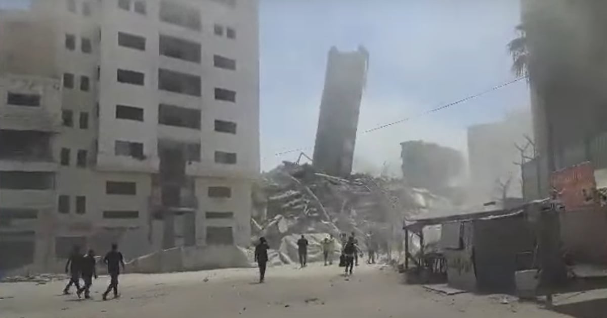 Image d'illustration pour: Israel demolishes high-rise tower in Gaza city shortly after eviction order | The National