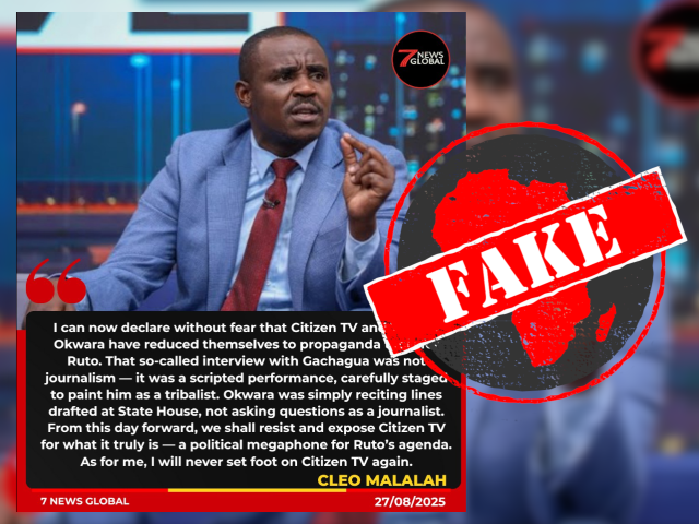 Image d'illustration pour: Kenyan politician Cleophas Malala didn't accuse TV station and journalist of being 'propaganda tools' for president