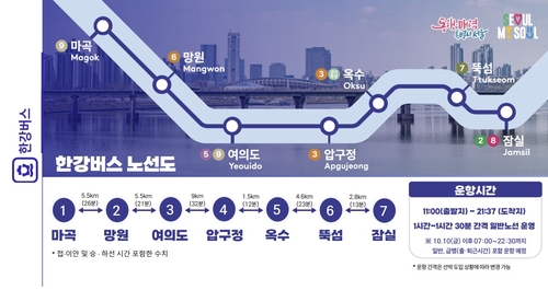 Image d'illustration pour: 한강버스 18일 정식 운항 시작...여의도∼잠실 80분