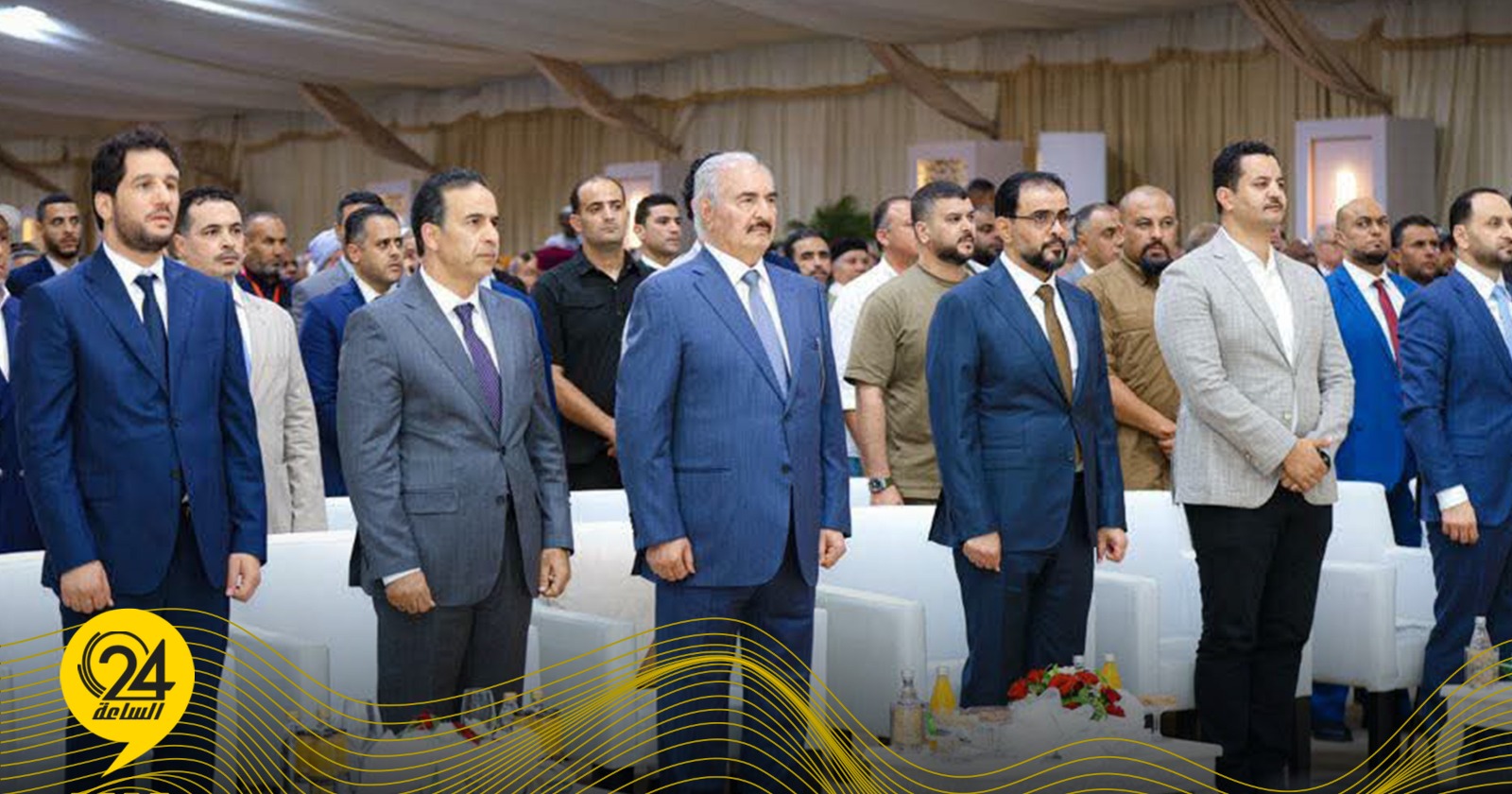 Image d'illustration pour: المشير خليفة حفتر يفتتح عددًا من المشاريع الحيوية بمدينة أجدابيا - صحيفة الساعة 24