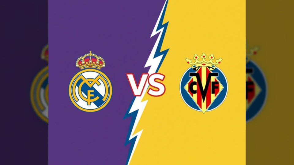 Image d'illustration pour: موعد وقنوات بث مباراة ريال مدريد ضد فياريال في مواجهة نارية بالدوري الاسباني