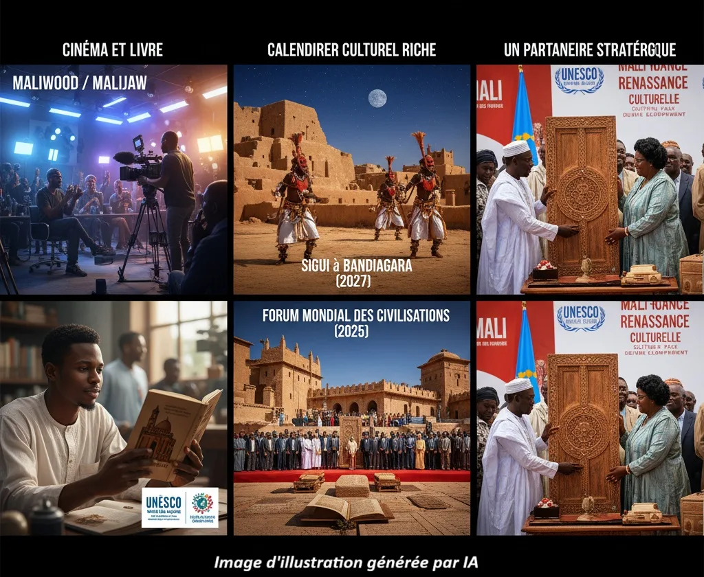Image d'illustration pour: Biennale Artistique Et Culturelle Tombouctou 2025 : Invitation Du Ministre Daffé Au Sous-directeur Général De L'UNESCO Pour La Culture
