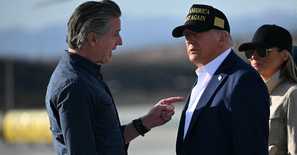 Image d'illustration pour: Newsom Celebrates Legal Win Over Trump With Explicit Song