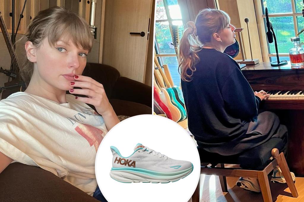 Image d'illustration pour: Taylor Swift wore these Hoka sneakers while recording 'The Life of a...