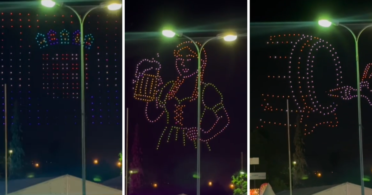 Image d'illustration pour: VIDEO Spektakl na Velesajmu! Nebo nad Zagrebom obasjali dronovi, počeo Oktobeer Fest