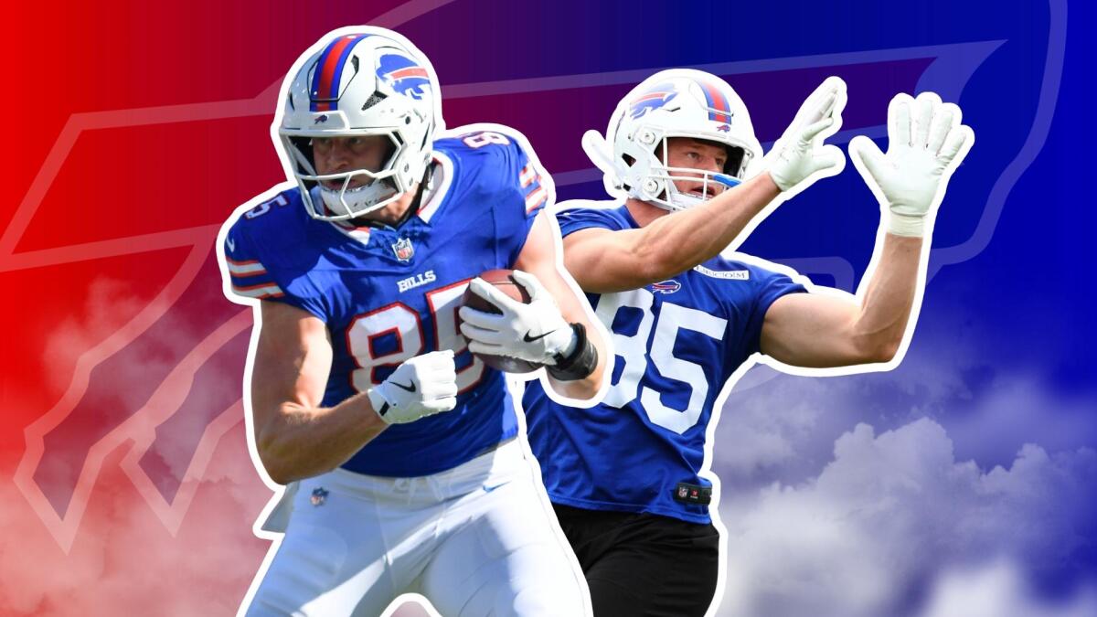 Image d'illustration pour: 'He's the best blocking tight end I've ever seen': Jackson Hawes has impressed Bills teammates