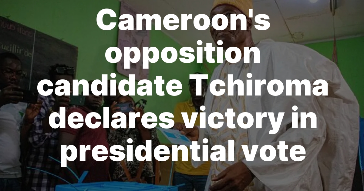 Image d'illustration pour: Cameroon's opposition candidate Tchiroma declares victory in presidential vote