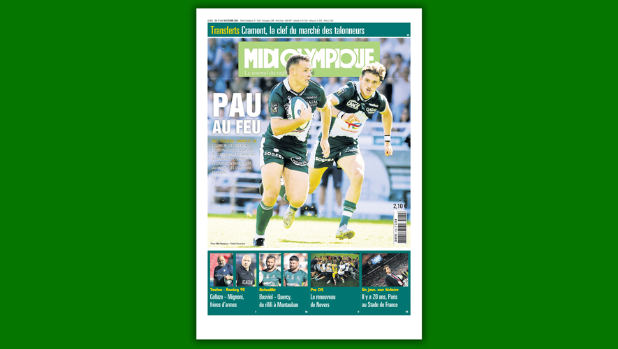 Image d'illustration pour: "Pau au feu" à la Une de Midi Olympique avant le choc entre la Section palois et Toulouse